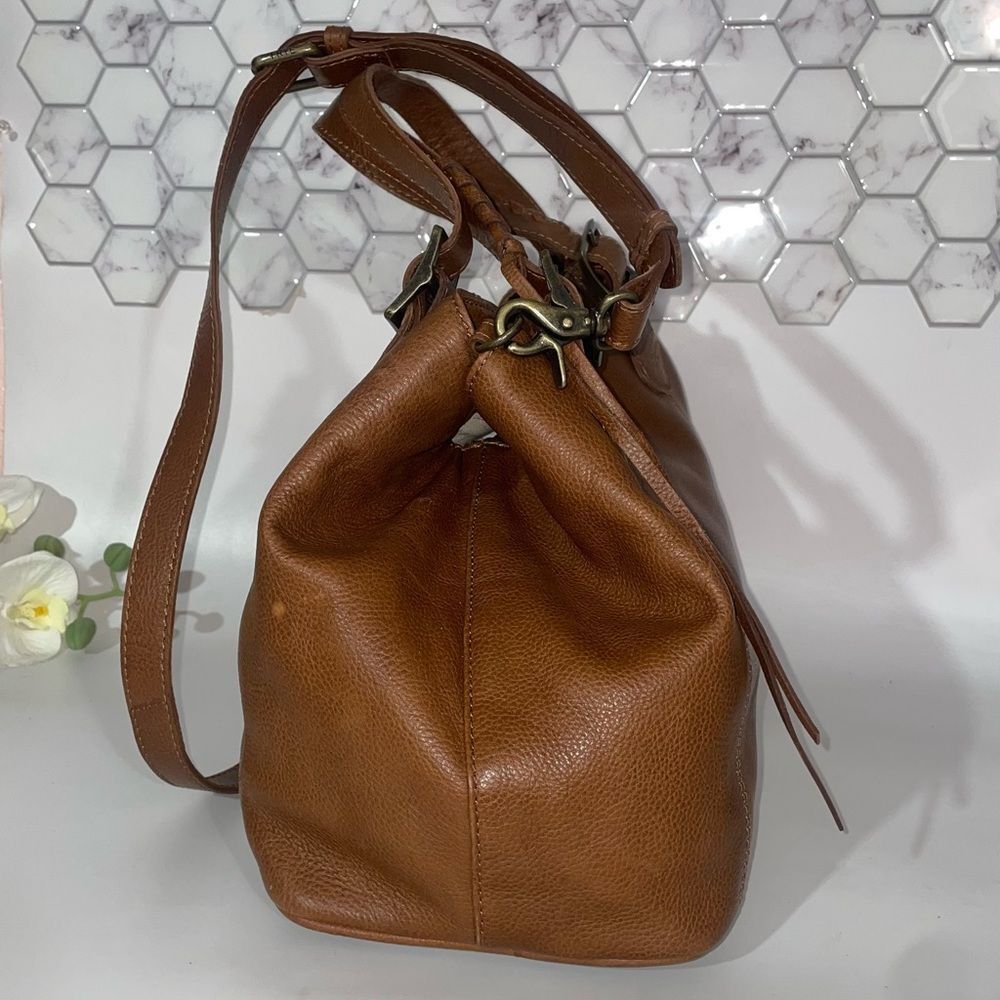 Frye Caelan Tan Leather Satchel - Picture 3 of 11